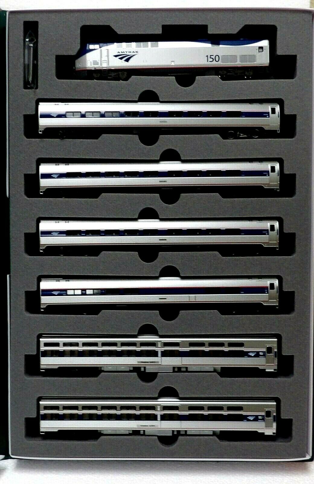 Kato 106-6286BDC N Scale Amfleet Viewliner Amtrak Phase V1 Set