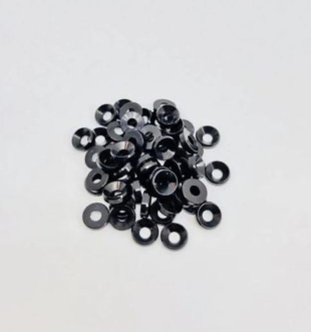 Klinik RC KRC30832 Black 3mm Countersunk Flat Washer