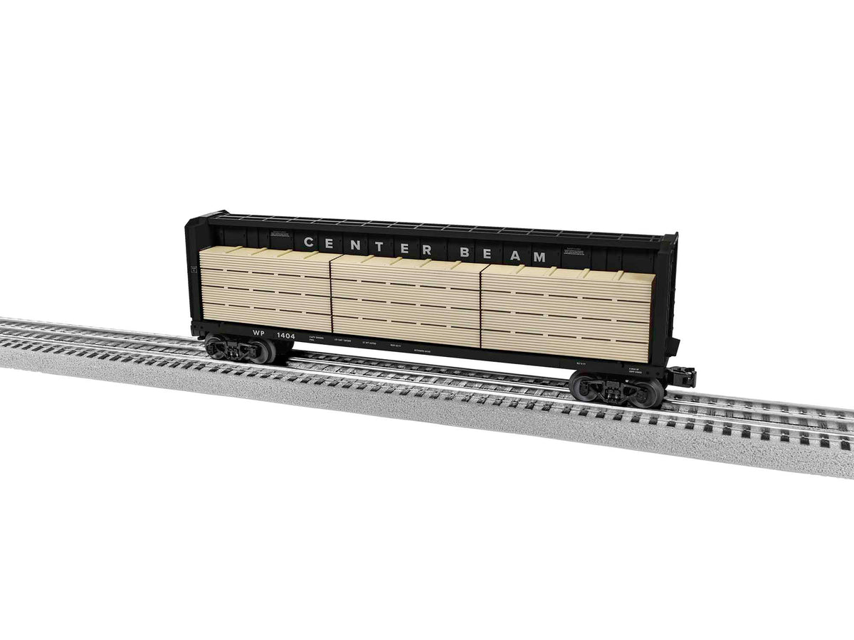 Lionel 2043081 O Gauge Centerbeam Flatcar Western Pacific WP 1404