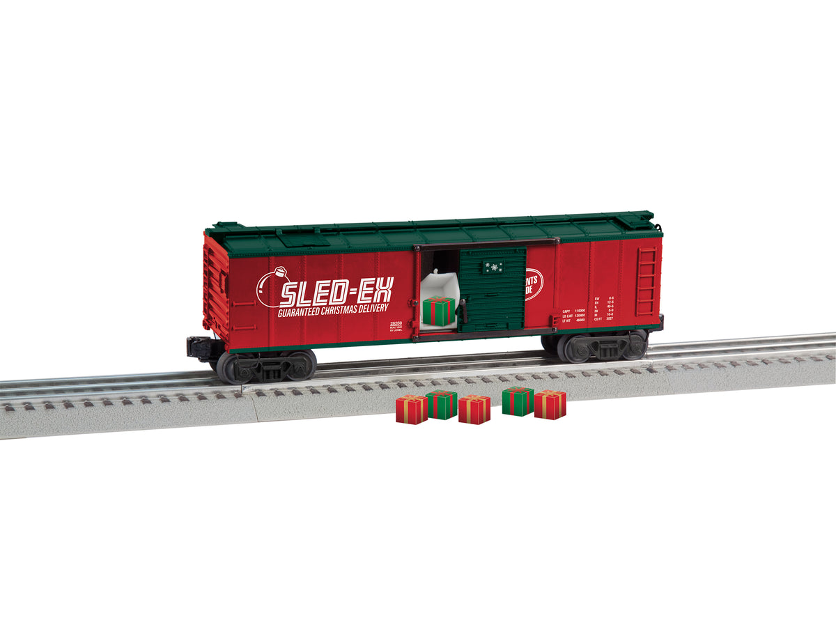 Lionel 2128250 O Gauge SledEx Operating Present Boxcar