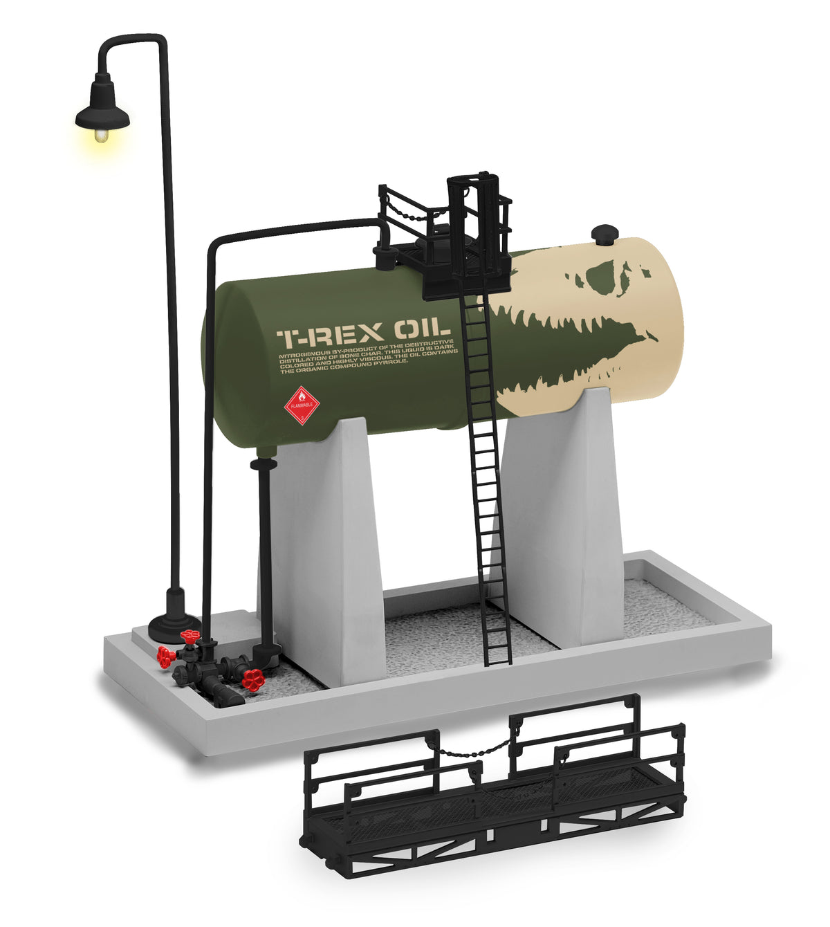 Lionel 2129180 O Gauge T-Rex Elevated Oil Tank