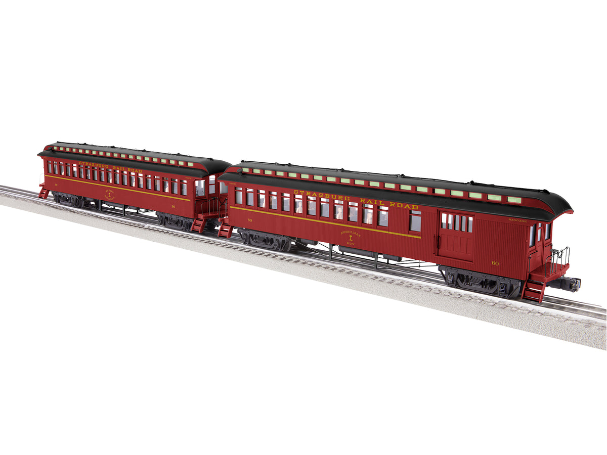 Lionel 2227170 O Scale Wood Coach/Combine Set Strasburg Railroad #96 & #60 (1990s)