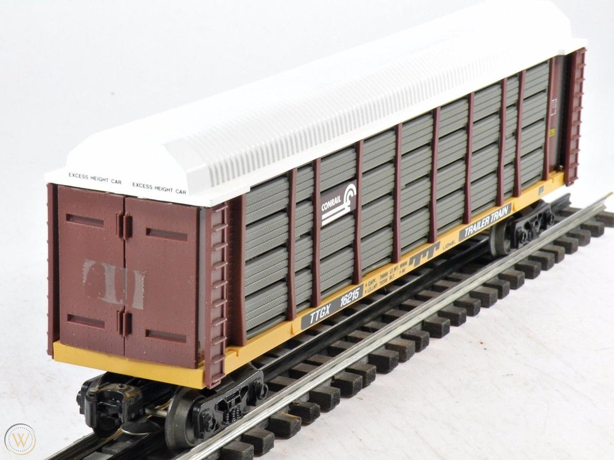 Lionel 6-16215 O Gauge Auto Carrier with Screens Conrail CR