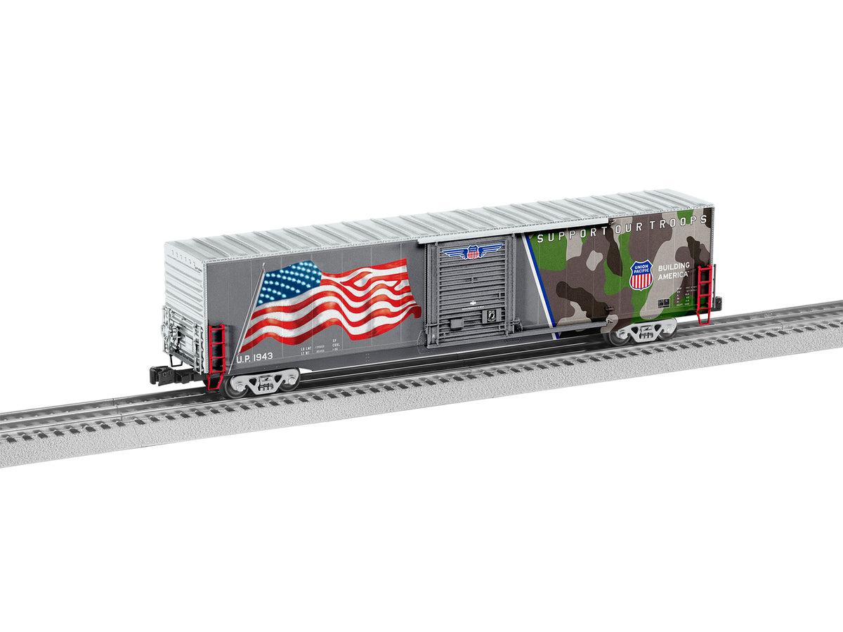 Lionel 6-85408 O Gauge UP 1943 LED Flag Boxcar