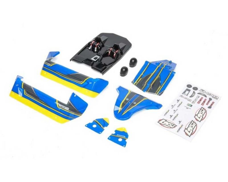 Losi 210010 Body Set for Mini 8IGHT-DB Buggy (Blue/Yellow) (210010)