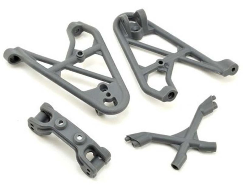 Losi 231039 Front Shock Tower Brace & Camber Link Mount Gray Rock Rey 4WD (231039)