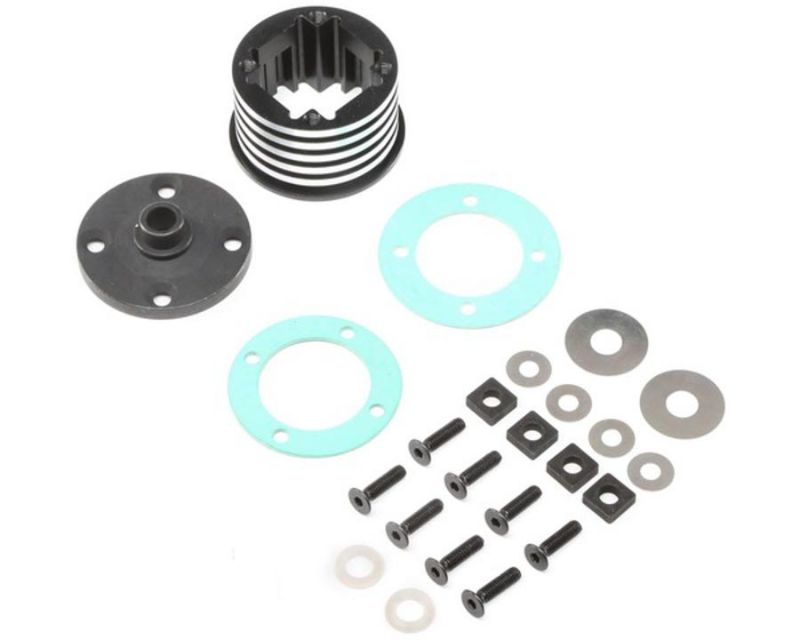 Losi 252066 Diff Housing Set Aluminum for DBXL-E Buggy (1) (252066)