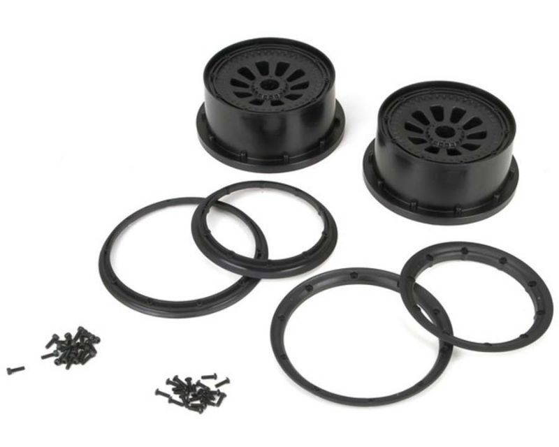 Losi B7034 Wheel & Beadlock Set 5T Desert Buggy XL-E Black (2) (B7034)