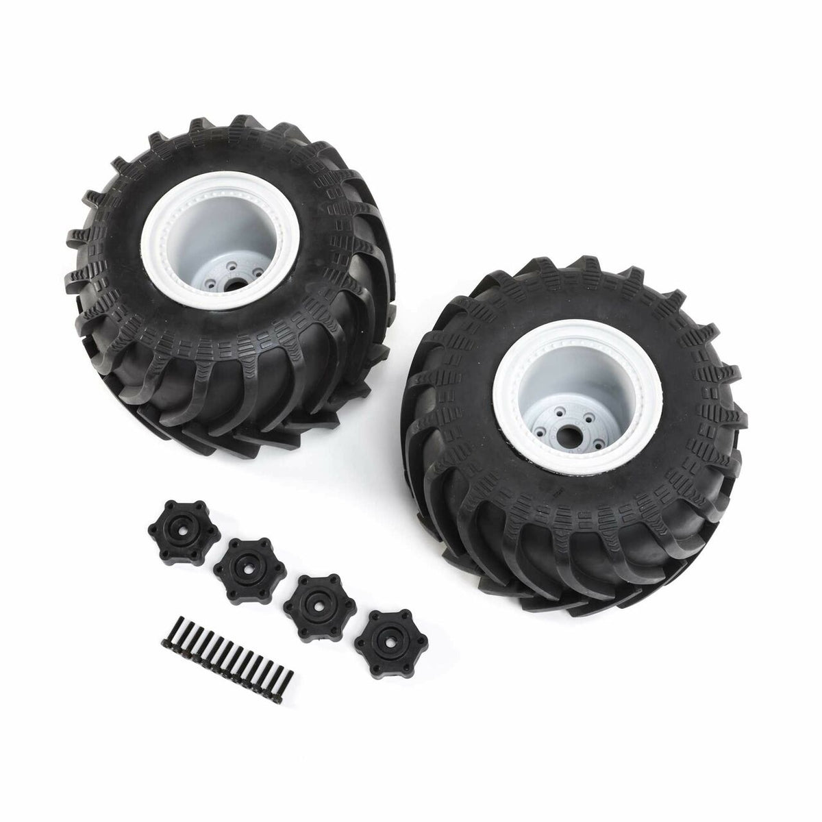 LOSI 43034Left and Right Mounted Monster Truck Tires for LMT