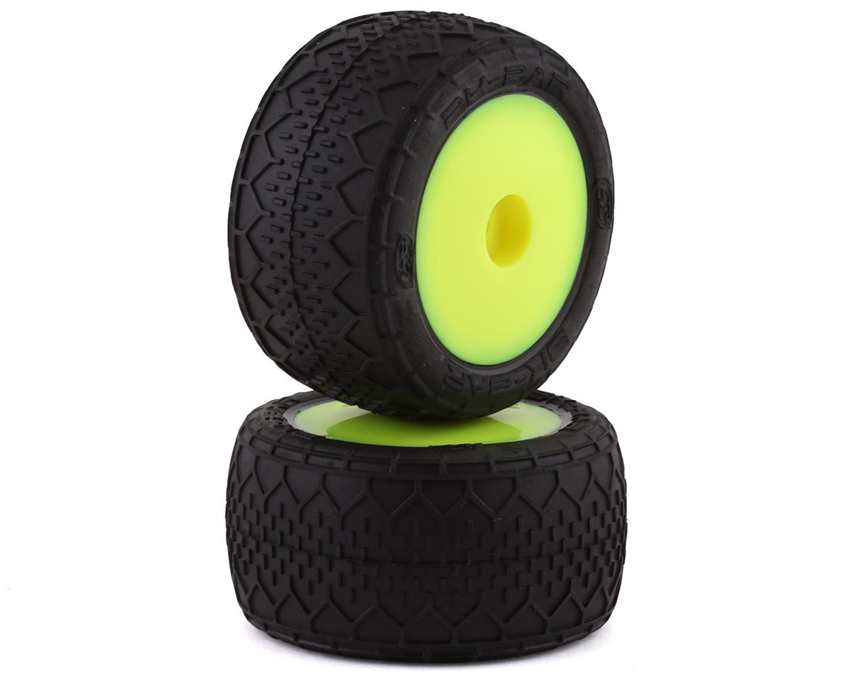 LOSI LOS41008 1/18 Mini-T 2.0 Yellow Front or Rear Wheels with BK Bar Tires