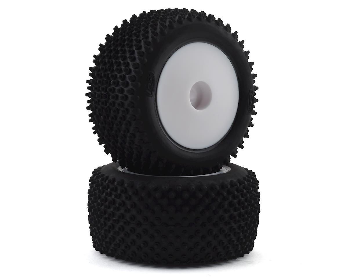 LOSI LOS41013 Mini-T White Rear Wheels with Pin Tires