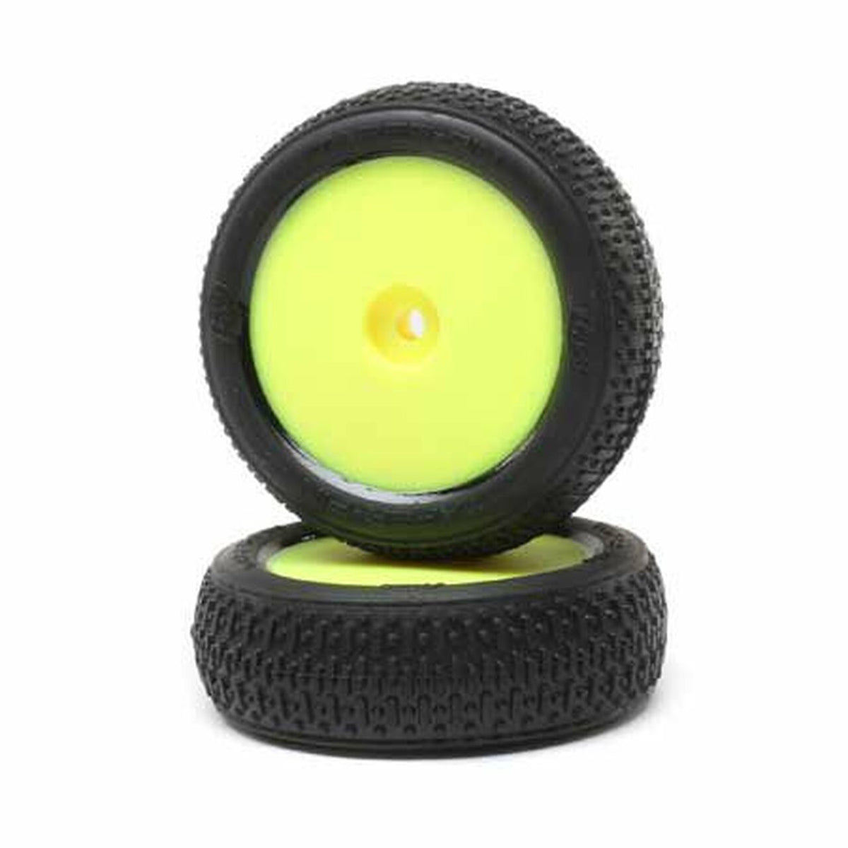 LOSI LOS41015 1/16 Mini-B Yellow Front Wheels with Taper Pin Tires