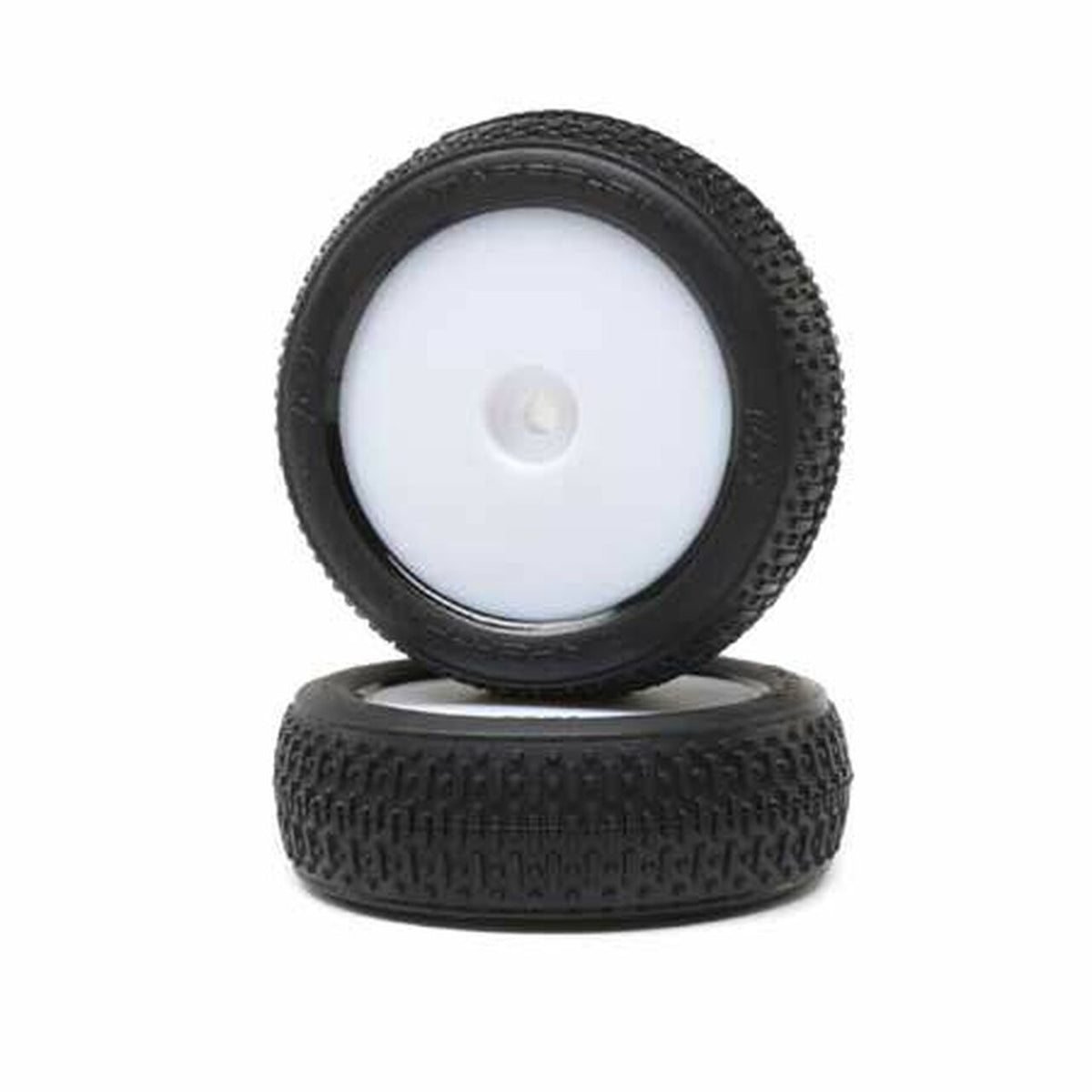 LOSI LOS41017 1/16 Mini-B White Front Wheels with Taper Pin Tires