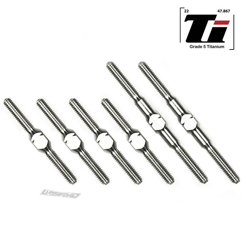 Lunsford 19000 2.5mm Titanium Turnbuckle Kit for Losi Mini-T 2.0 / Mini-B