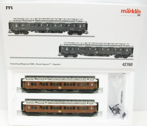 Marklin 42760 HO Scale Orient Express 2-Car Passenger Set