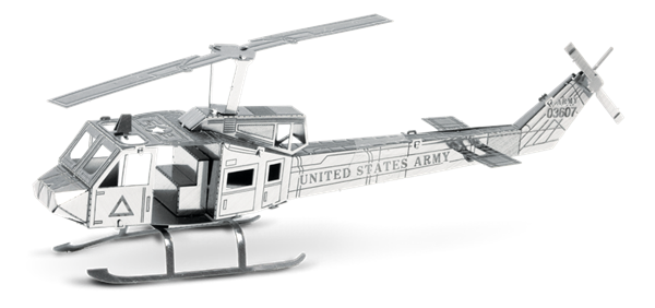 Metal Earth MMS011 Huey UH-1 Helicopter 14 Piece Metal Model Kit