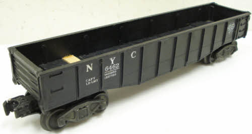 Lionel 6462 Vintage O New York Central Black Gondola