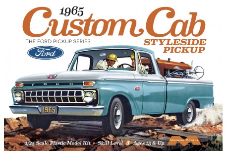 Moebius Models 1234 1965 Ford Custom Cab Styleside Pick-up Truck Skill Level 3 Model Kit