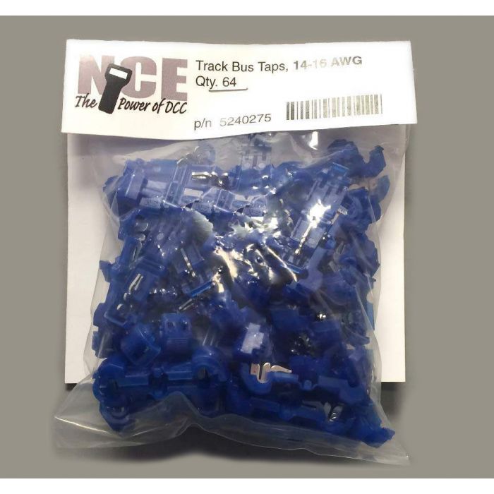 NCE 5240275 TBTB64 Blue 14-16AWG Track Bus Power Taps