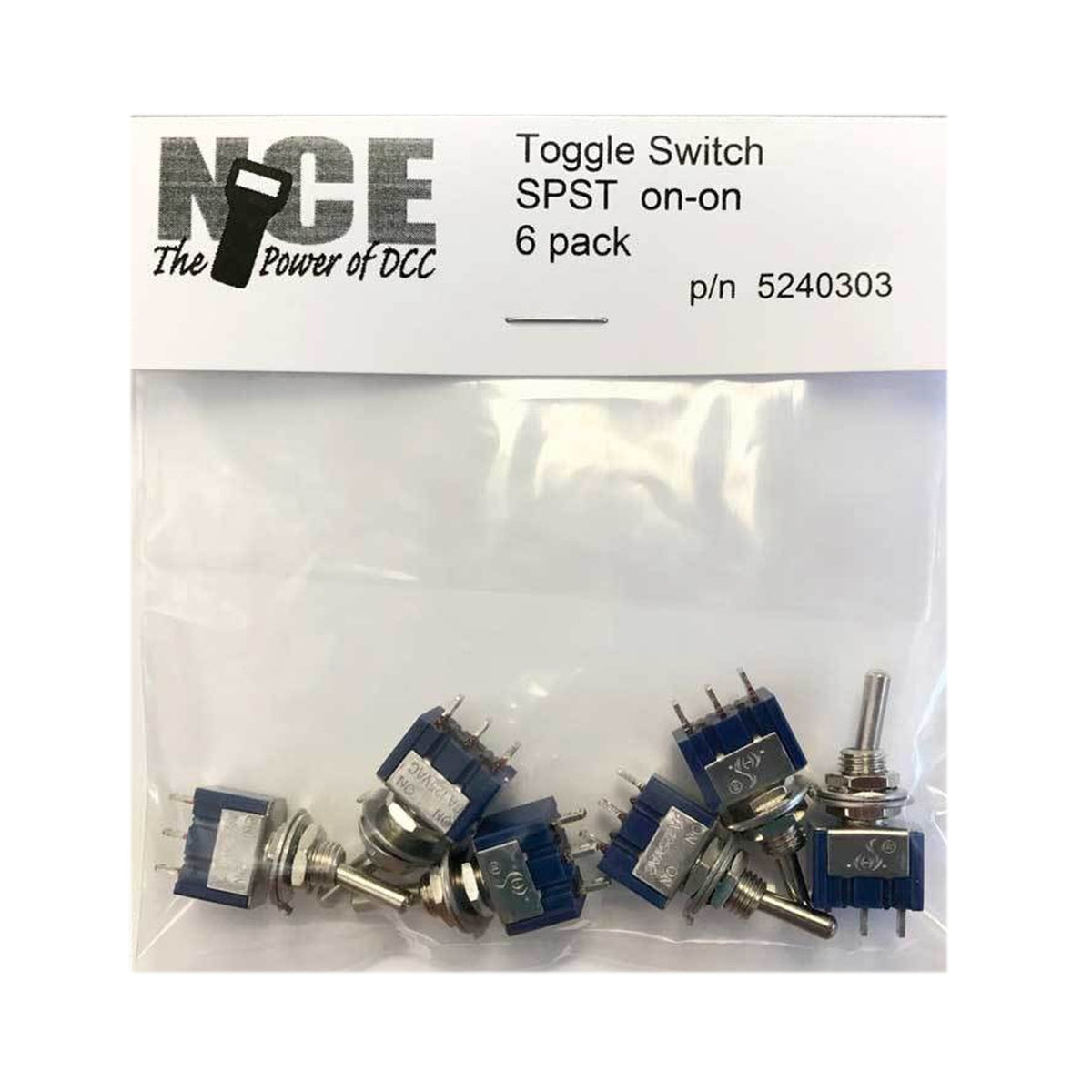 NCE 5240303 TS6S  125V - 5A On/On SPST Toggle Switch