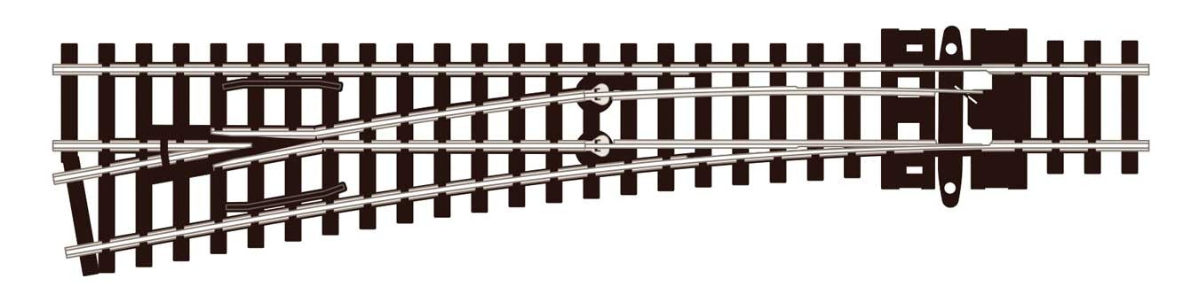 Peco Streamline SL-U396F N Scale Code 55 Unifrog #6 Left Hand Turnout