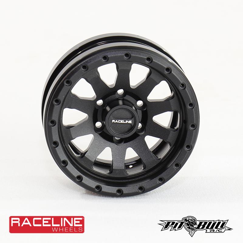 Pitbull Tires PBW19CLBB Black 1.9" Raceline Clutch Aluminum Beadlock Wheels