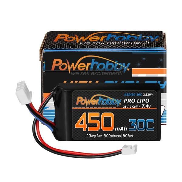 Powerhobby 2S 7.4V 450mAh 30C LiPo Battery for SCX24