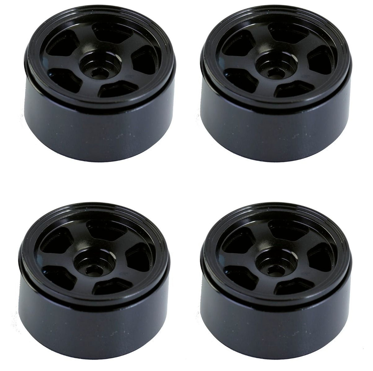 Powerhobby SCX2451 Black Aluminum Beadlock Wheels for SCX24