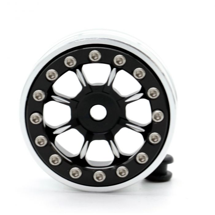 Powerhobby SCX2471 Black 1.0" Aluminum B59 Beadlock Wheels for SCX24