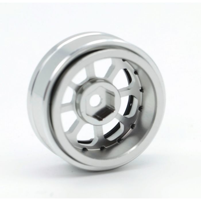 Powerhobby SCX2471 Silver 1.0" Aluminum B59 Beadlock Wheels for SCX24