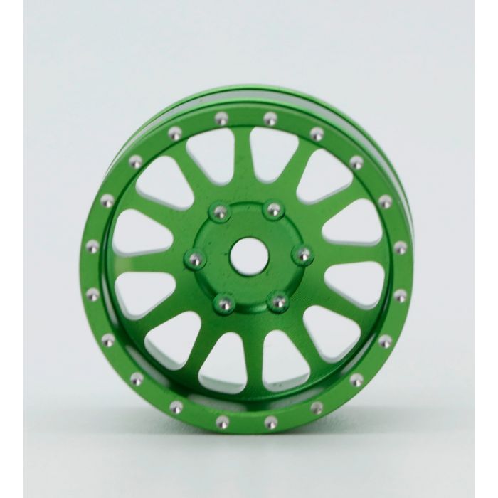 Powerhobby SCX2472 Green 1.0" Aluminum A24 Beadlock Wheels for SCX24