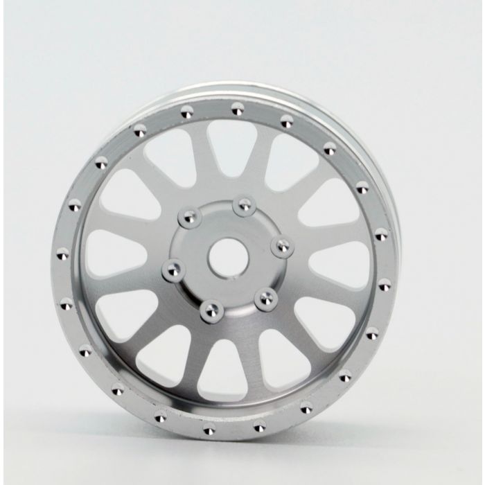 Powerhobby SCX2472 Silver 1.0" Aluminum A24 Beadlock Wheels for SCX24