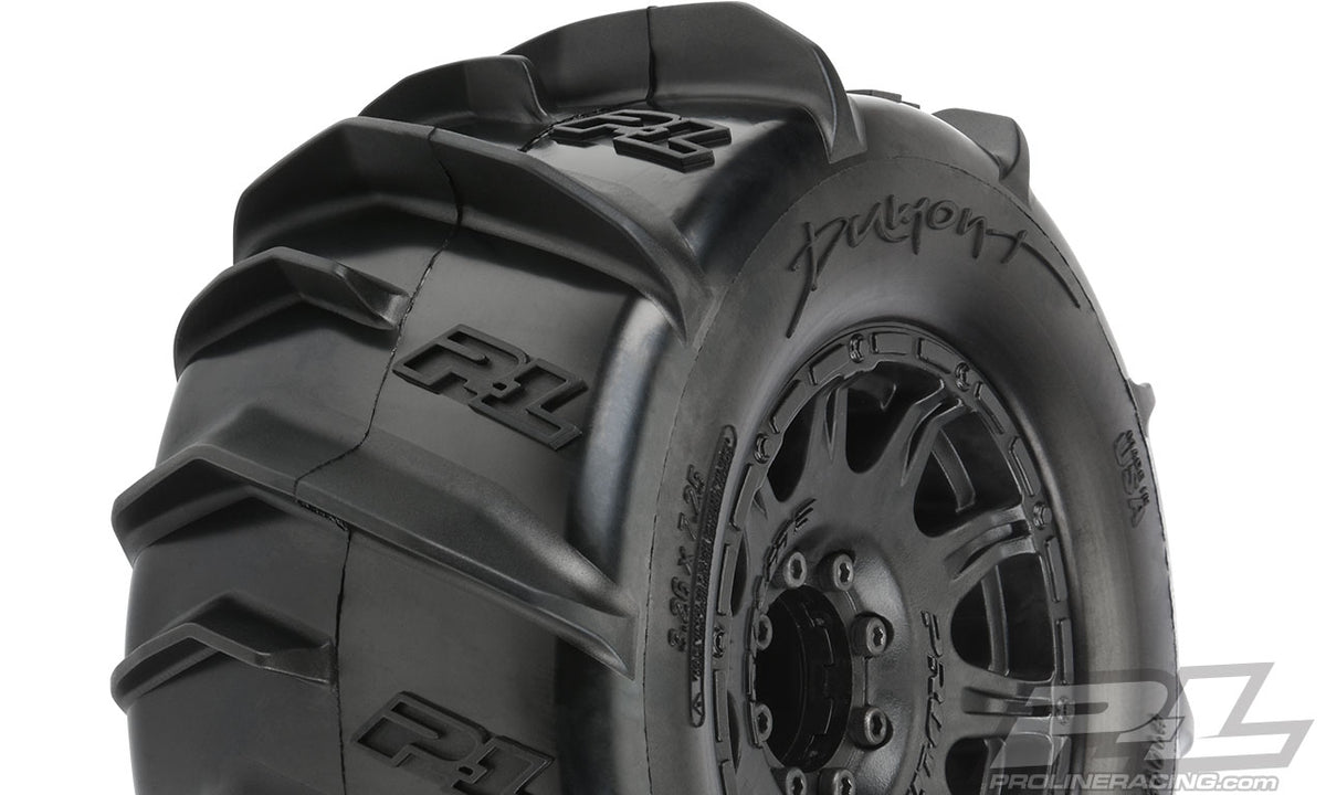 Pro-Line 10192-10 3.8" Dumont Paddle Tires Mounted on Wheels