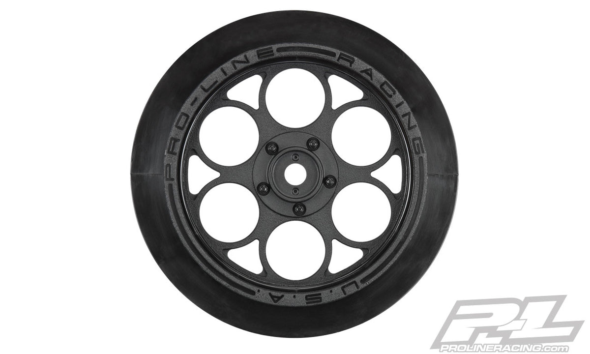 Pro-Line 2803-03 Black Showtime Front Runner 2.2"/2.7" Drag Wheels