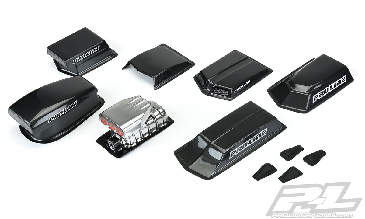 Pro-Line 6368-00 No Prep Drag Racing Optional Hood Scoops and Blowers