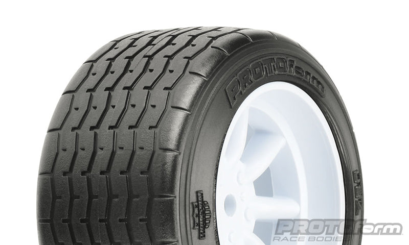 PROTOForm 10139-17 VTA Rear Tires Mounted on 31mm White Wheels