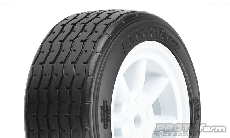 PROTOForm 10140-17 VTA Front Tires Mounted on 26mm White Wheels