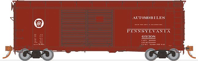 Rapido Trains 123007A HO Scale X31A Automobile Door Boxcar Circle Keystone Pennsylvania PRR # Varies
