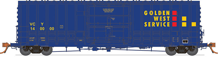 Rapido Trains 137004A HO Scale B-100-40 Boxcar Golden West Service VCY Single