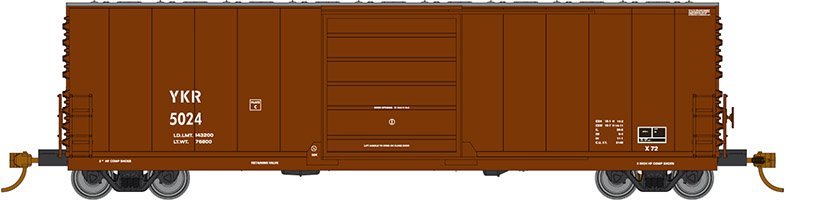 Rapido Trains 139009 HO Scale Evans X72 Boxcar Yorkrail YKR