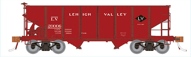 Rapido Trains 148007 HO Scale GLa 2-Bay Hopper Lehigh Valley LV 6 Pack