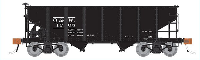 Rapido Trains 148008A HO Scale GLa 2-Bay Hopper New York Ontario & Western NYO&W # Varies