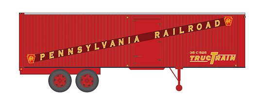 Rapido Trains 403014 HO Scale 35' Fruehauf Integral-Post Van Trailer Pennsylvania PRR TrucTrain