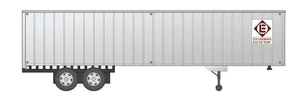 Rapido Trains 403019 HO Scale 40' Fruehauf Exterior-Post Van Trailer Erie Lackawanna EL