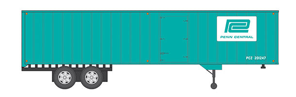 Rapido Trains 403027 HO Scale 40' Fruehauf Exterior-Post Van Trailer Penn Central PC