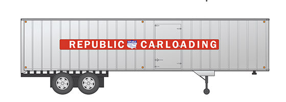 Rapido Trains 403033 HO Scale 40' Fruehauf Exterior-Post Van Trailer Republic Carloading