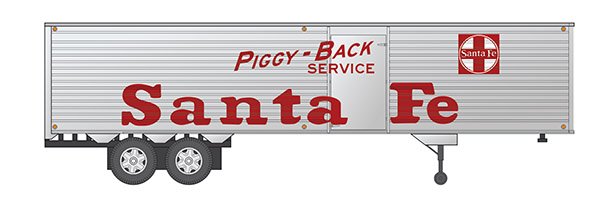 Rapido Trains 403038 HO Scale 40' Fruehauf Fluted Side Van Trailer Santa Fe ATSF