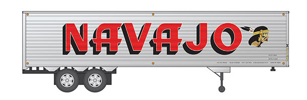 Rapido Trains 403045 HO Scale 40' Fruehauf Fluted Side Van Trailer Navajo