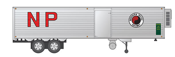 Rapido Trains 403047 HO Scale 40' Fruehauf Fluted Side Van Trailer Northern Pacific NP