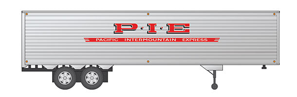 Rapido Trains 403051 H0 Scale 40' Fruehauf Fluted Side Van Trailer Pacific Intermountain Express PIE